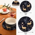 thumbnail image 3 of GZHJMY Black Trivets Pot Holders Set of 2, Hot Pads, Table Mats,Placemats Set for Cooking and Baking, Cotton Braided Hot Pads, 7.09"+9.45", 3 of 7