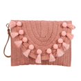 thumbnail image 2 of Woven Wicker Clutch Bag Straw Purse For Girls Summer Beach Crossbody Handbags with Adjustable Shoulder Strap, 2 of 6
