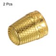 thumbnail image 3 of Unique Bargains Sewing Thimble Copper Sewing Thimble Finger Protector, Golden 2 Pack, 3 of 5