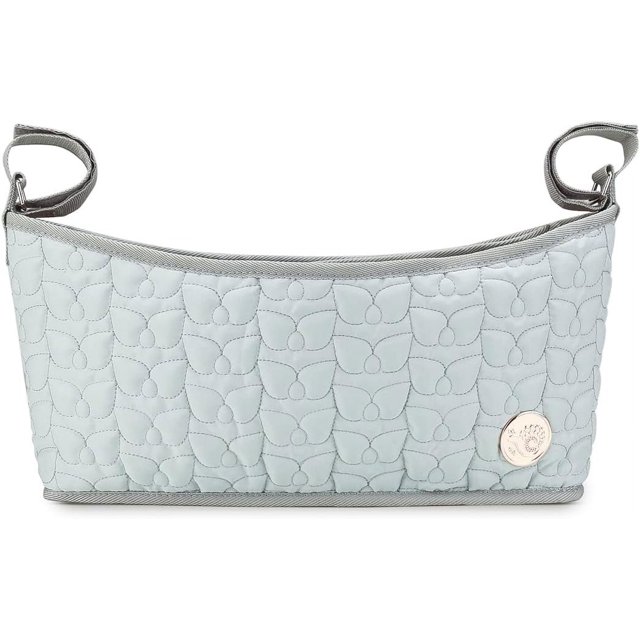 Bolsa colgante para cochecito con bolsa húmeda, bolsa de pañales para bebé, organizador de cochecito, bolsa de almacenamiento portátil para cochecito para exteriores (azul)
