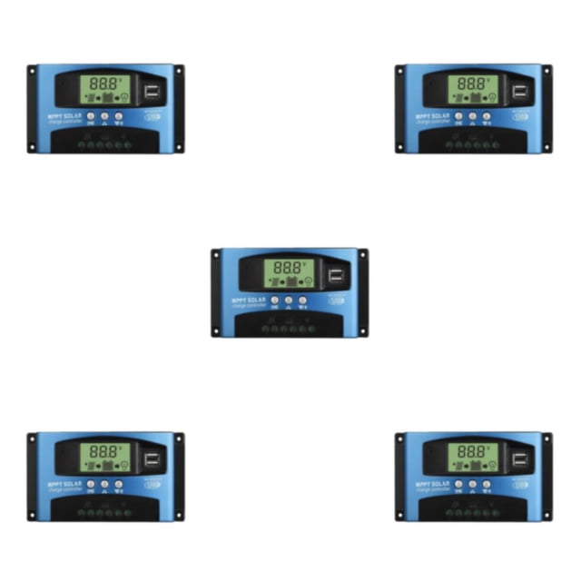 Methold Controlador de carga solar Regulador dual USB 12V/24V Estabilizador de voltaje 60A Type2 NO2