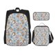 thumbnail image 1 of Disketp Summer Time With Gnome Mochila Estampada de Gran Capacidad con Lonchera y Estuche, Set de 3 Piezas para Estudiantes, 1 of 7