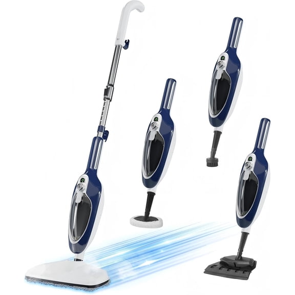 Steam Mop - 10-in-1 Floor Steamer Detachable MultiPurpose Handheld Steam Cleaner Hardwood/Tile/Laminate All Floors Carpet Cleaning with 11 Accessories Whole Home Use(Blue).