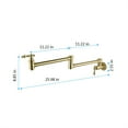 thumbnail image 4 of Cfowner Pot Filler Folding Faucet, Wall Mount Kitchen Faucet for Living Room Bar, Gold, 4 of 8