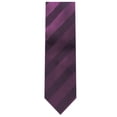 thumbnail image 4 of Jacob Alexander Men's Slim Stripe Tonal 2.5 inch Wide Neck Tie - Plum, 4 of 7