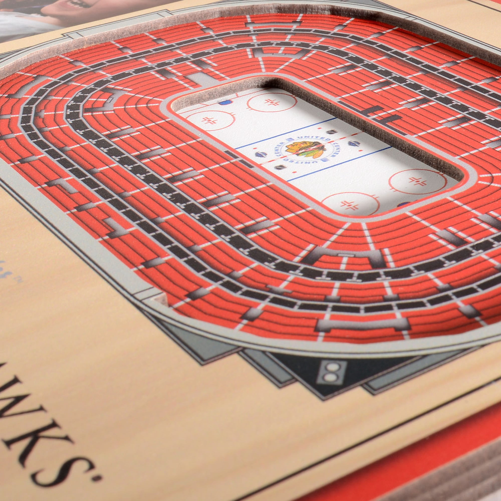 Chicago Blackhawks 3D StadiumView Picture Frame