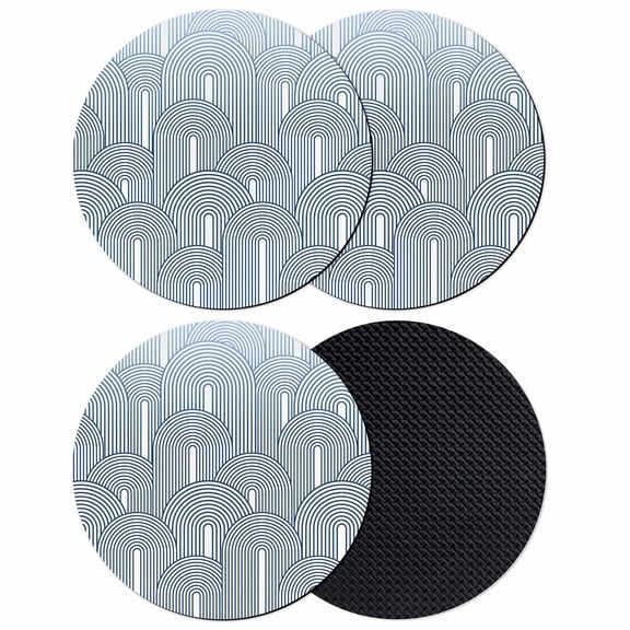 Ombre Coasters Set of 4, Absorbent Coasters for Drinks, Farmhouse Stripes Modern Abstract Art Coaster for Desk Coffee Table Protection, Home Decor House Warming Gifts 4"