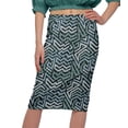 thumbnail image 4 of Moomaya Poly Spandex Skirt Printed Pencil Skirt Plus Size Summer Wear Clothing, 4 of 6
