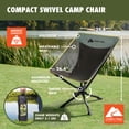 thumbnail image 5 of Ozark Trail Compact Camping Chair with 360-Degree Swivel Seat and Carry Bag, 5 of 11
