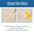 thumbnail image 6 of 2 PCS Tile Grout Repair, Heavy-Duty White Grout Filler Repairs Renews Tubes, Grout Sealer for Bathroom Shower Kitchen Floor Tile, Fast Drying Tile Grout Paint, Restore and Renew Tile Grout Line 20ML, 6 of 6
