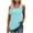 Light Blue, variant on AherBiu Summer Tank Tops for Women Square Neck Eyelet Hole Side Slit Stretch Comfy Camisole Boho Shirts