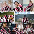 thumbnail image 5 of Pink Stripe Cooling Blanket,Lightweight Breathable Summer Throw Blanket with Double Sided Cold Effect,Gradient Grey Moire Geometric Modern Abstract Picnic Blankets Bed Sheet for Hot Sleepers 60"x80", 5 of 8