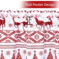 thumbnail image 3 of Christmas Tree and Deer Valance Curtain for Bathroom, Boho Style Valance Curtains for Windows, Xmas Home Decorations Kitchen Valance Curtain Cafe Curtains, 52" W x 15" L, One Panel, 3 of 9