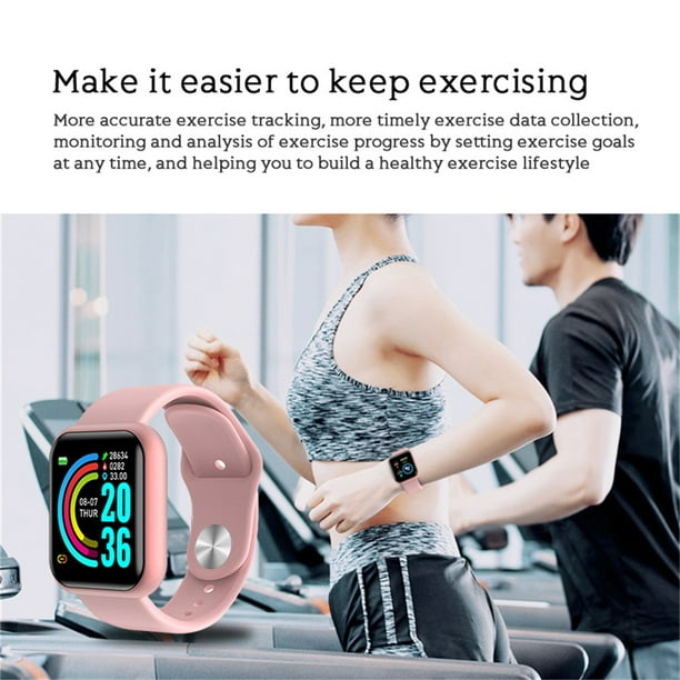 Smart Watch IP67 Reloj de pulsera a prueba de agua Compatible con Bluetooth 4.0 Reloj de seguimiento del sueno con frecuencia cardiaca Rosa Inevent EL002837 03B Walmart en linea