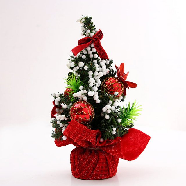 Árbol de adorno navideño de 20cm, mini árbol de decoración de cono de pino delicado de Navidad, árbol de mesa navideño para habitación