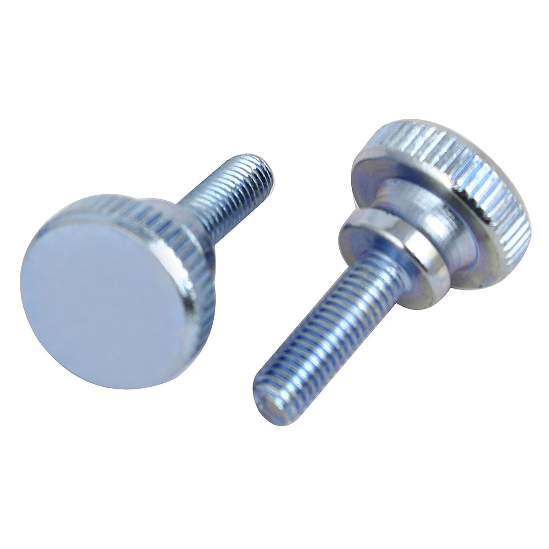 M5x16mm Flat Knurled Head Fully Threaded Thumb Screws Bolts Fastener