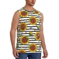 thumbnail image 2 of Fotbe Men's Cute Sunflowers Print Men's Sleeveless Muscle Tank Tops Casual T-Shirts for Gym Workout Beach-X-Large, 2 of 8