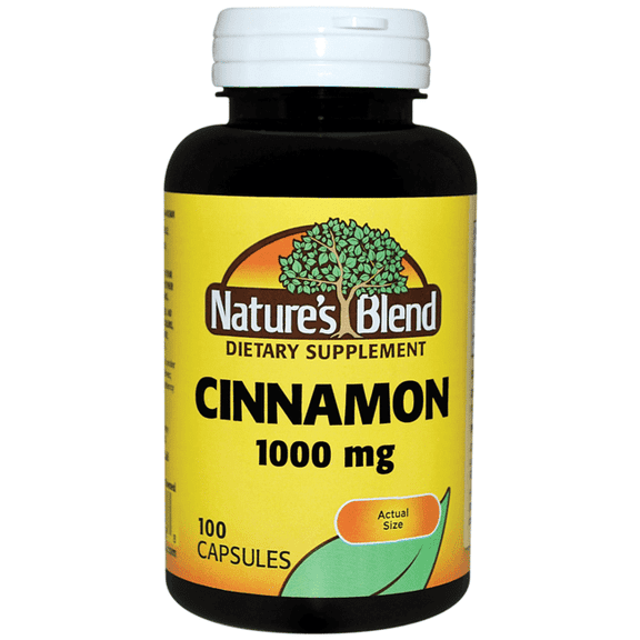 Nature's Blend Cinnamon Capsules, 1000mg, 100 Ct