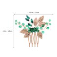 thumbnail image 3 of 2Pcs Bridal Hair Comb Shiny Rhinestone Leaf Vine Hair Combs Clips Headdress Hair Accessories, 3 of 8