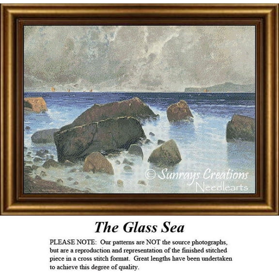 Vintage Cross Stitch Pattern | The Glass Sea (Pattern Only, You Provide the Floss and Fabric)