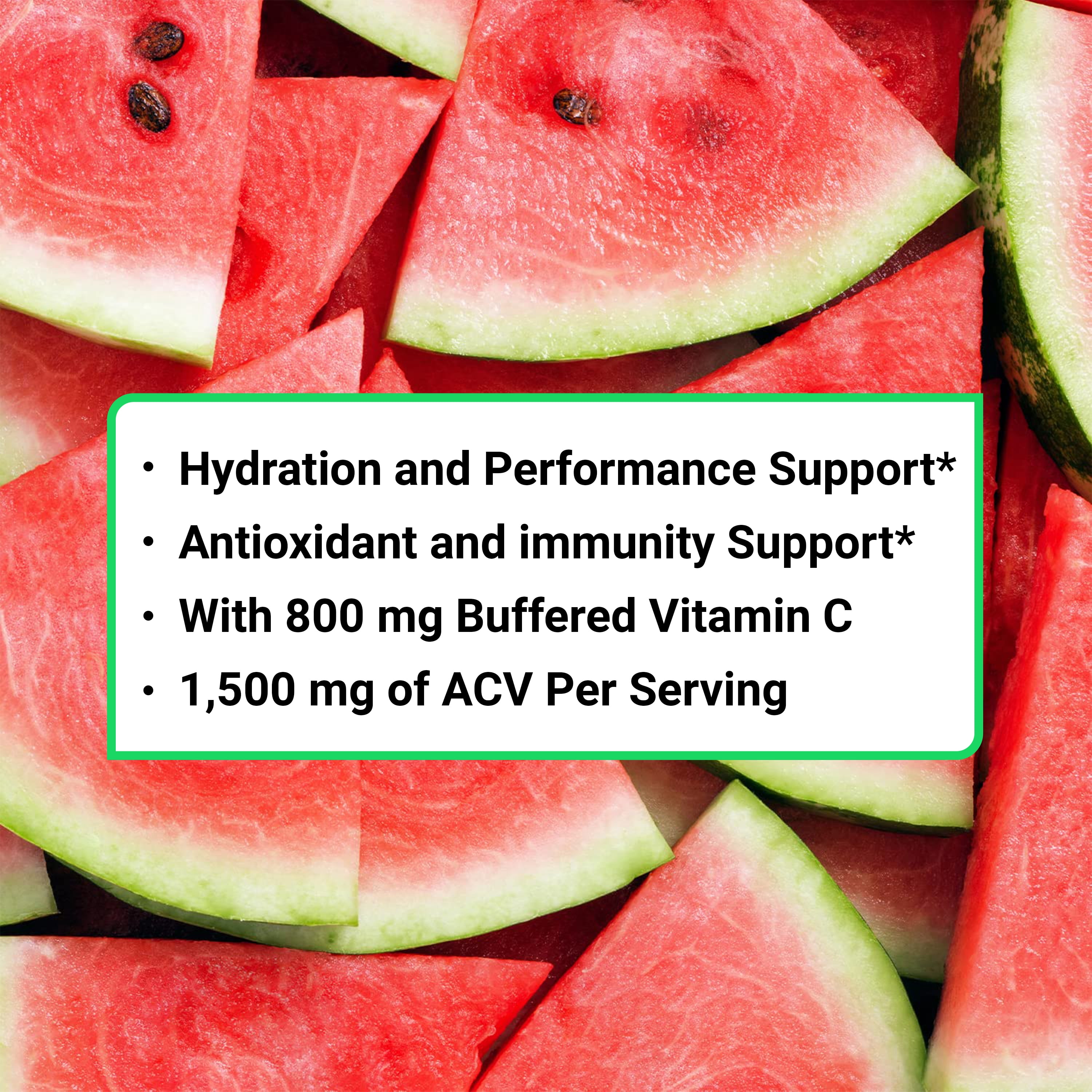 Essential Elements Hydration Watermelon Cucumber | Electrolyte Supplement with  ACV & Vitamin C, 100mg, 25 Stick packs