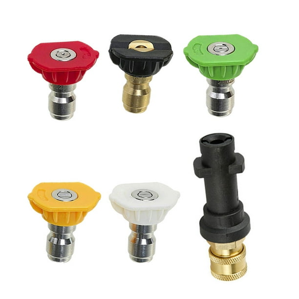 Pressure Washer Spray Nozzles+ Adapter for Karcher K Series 1/4'' Quick