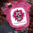thumbnail image 2 of Mujeres Casual manga corta Halloween mama conciencia impresión O-cuello suelta camiseta blusa Tops Fridja  gope4065, 2 of 4
