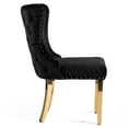 thumbnail image 5 of Furniture of America Vera Glam Nailhead Trim Dining Chairs, Black and Gold (Set of 2), 5 of 15