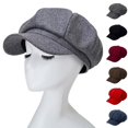 thumbnail image 4 of Wide Brim Sunscreen Beret Hat Skin-touch Retro Octagonal Painter Woolen Hat For Fall Winter, 4 of 5