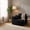 Black, variant on ECOBUY Sofas & Couches Modular Compression Couch, Black Corduroy Armless Legless Floor-Hugging Accent Chair, 37.5 in Wide