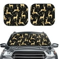 thumbnail image 2 of Haiem Christmas Gold Deers Car Windshield Sun Shade (2 Pieces) Foldable Windshield Sun Shade Car Accessories for Truck SUV Pickup-Medium, 2 of 7