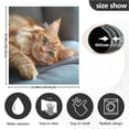 thumbnail image 3 of Dishwasher Sticker Dishwasher Cover Magnet Refrigerator Home Decorative Art Kitchen Panel Decal Orange Cat Lying on Sofa 23x26 Inch, 3 of 6