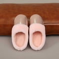 thumbnail image 5 of Fuzzy Slippers For Women Cozy Slippers Fall Winter Leather Indoor Thickened Warm Slippers Couples Soft Bottom Comfort Warm Cozy Winter House Slippers Bedroom Indoor House Shoes, 5 of 6