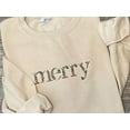 thumbnail image 5 of Christmas Flower Letters Embroidered Sweatshirt, 5 of 5