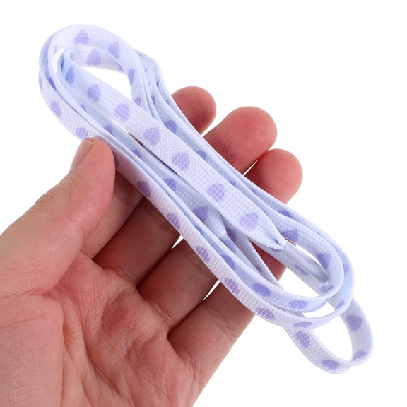 ELAYARD Lavender Heart Pattern Polyester for Sports Sneakers, 2 Pairs Replacement Laces