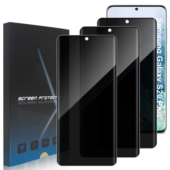 ZYQEEE Privacy Screen Protector Tempered Glass for Samsung Galaxy S20 Plus 5G- Scratch Resistant Protective Film - Easy Installation Edge to Edge Protection - Bubble Free