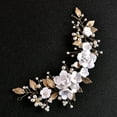 thumbnail image 2 of Flower Bride Wedding Hair Vine Pearl Bridal Headband Rhinestones Hair Breath Accessories for Women and Girls, 2 of 4