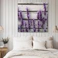 thumbnail image 4 of Spring Lavender Floral Wall Art Painting on Canvas, Botanical Flower Vintage Wood Grain Canvas Art Home Prints Wall Art Framed Modern Artwork for Living Room Bedroom Wall Decor 12x12in, 4 of 9