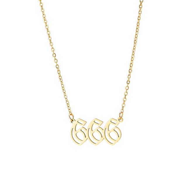Collar para mujer, joyería para mujer, 1 pieza de collar con colgante de número de ángel, chapado en oro/plata, de acero inoxidable, ideal para mujeres, collar colgante.