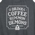 thumbnail image 3 of Instant Message - Drink Coffee Summon Demons - Women's Racerback Tank Top, 3 of 6