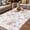 Pink, variant on Pink Rose Outdoor Rug for Patio/Deck/Porch, Non-Slip Large Area Rug 6 x 9 Ft, Modern Simple Romantic Flowers Floral Leaves Indoor Outdoor Rugs Washable Area Rugs, Reversible Camping Rug Carpet Runner