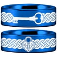 thumbnail image 2 of Tungsten Lock and Key Rings (For His  Hers), 2 of 3