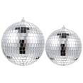 thumbnail image 1 of 2pcs Disco Mirror Ball Reflective Disco Ball Silver Disco Ball Party Hanging Ornaments, 1 of 5