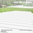 thumbnail image 4 of Miekor Aluminum Patio Extendable Dining Table 35"- 71", Adjustable Indoor Outdoor Patio Dining Table with E-Coating for 4-6 Person Garden Lawn Porch Bistro Furniture, Elegant Ivory White W5U157, 4 of 7