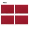 thumbnail image 1 of 4 Pcs Napperons en Lin à Double Couche Couleur Unie Réutilisables Napperons de Table de Salle à Manger Lavables Vaisselle Couverts Coussinet Résistant aux Taches Maison Rouge Vin, 1 of 8