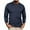 Navy, variant on Inleife Mens Shirts under $10.00 Man Fashion High Elasticity Leisure Time Solid Color Crew Neck Easy Long Sleeved Shirt