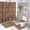 Abstract 2, variant on Bathroom Curtains Shower Set with Rug, Stripes Pattern Printed on Bathroom Decor and Accessories, Great for Master Bath Beach House Modern Home, 72 x 72 inches