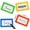 Colorful, variant on Plain Name Tag Stickers Colorful Border Name Tag Labels - 200 Stickers (3.5 x 2.25 inch)