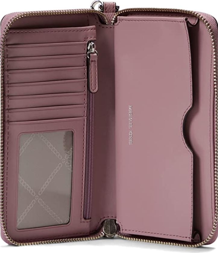 Michael Kors Women's Purse Cell Phone Case with Wristlet, Royal Pink