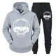 thumbnail image 5 of Chándal informal para hombre, divertido traje deportivo con capucha de manga larga con estampado de calavera de DJ y música, sudaderas y pantalones de otoño, conjuntos de dos piezas de moda, 5 of 5